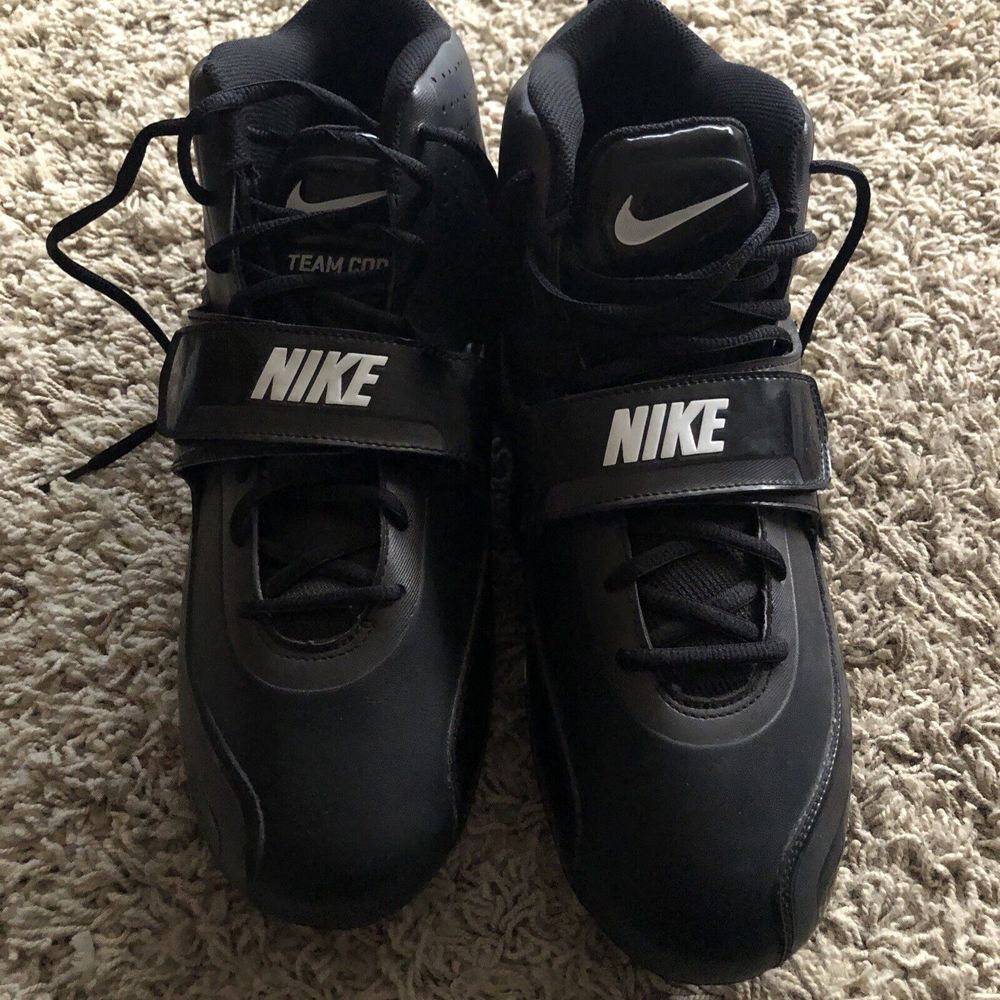 Nike Zoom‎ Mens Size 13.5 Football Plastic Cleats Turf Base Team Code 442258-011